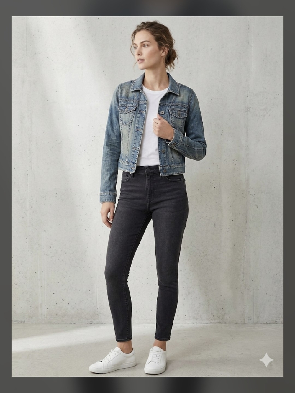 LOFT Washed Black High-Rise Skinny Jeans